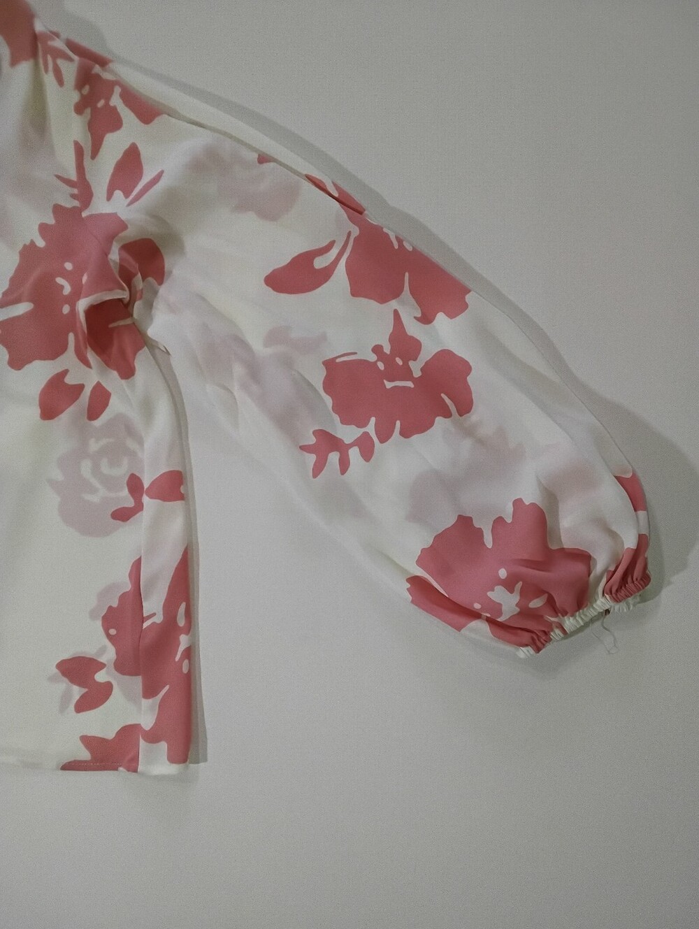 Cato Button Down Popover Blouse Womens Size XL White Pink Floral Boho Chic - Picture 7 of 8